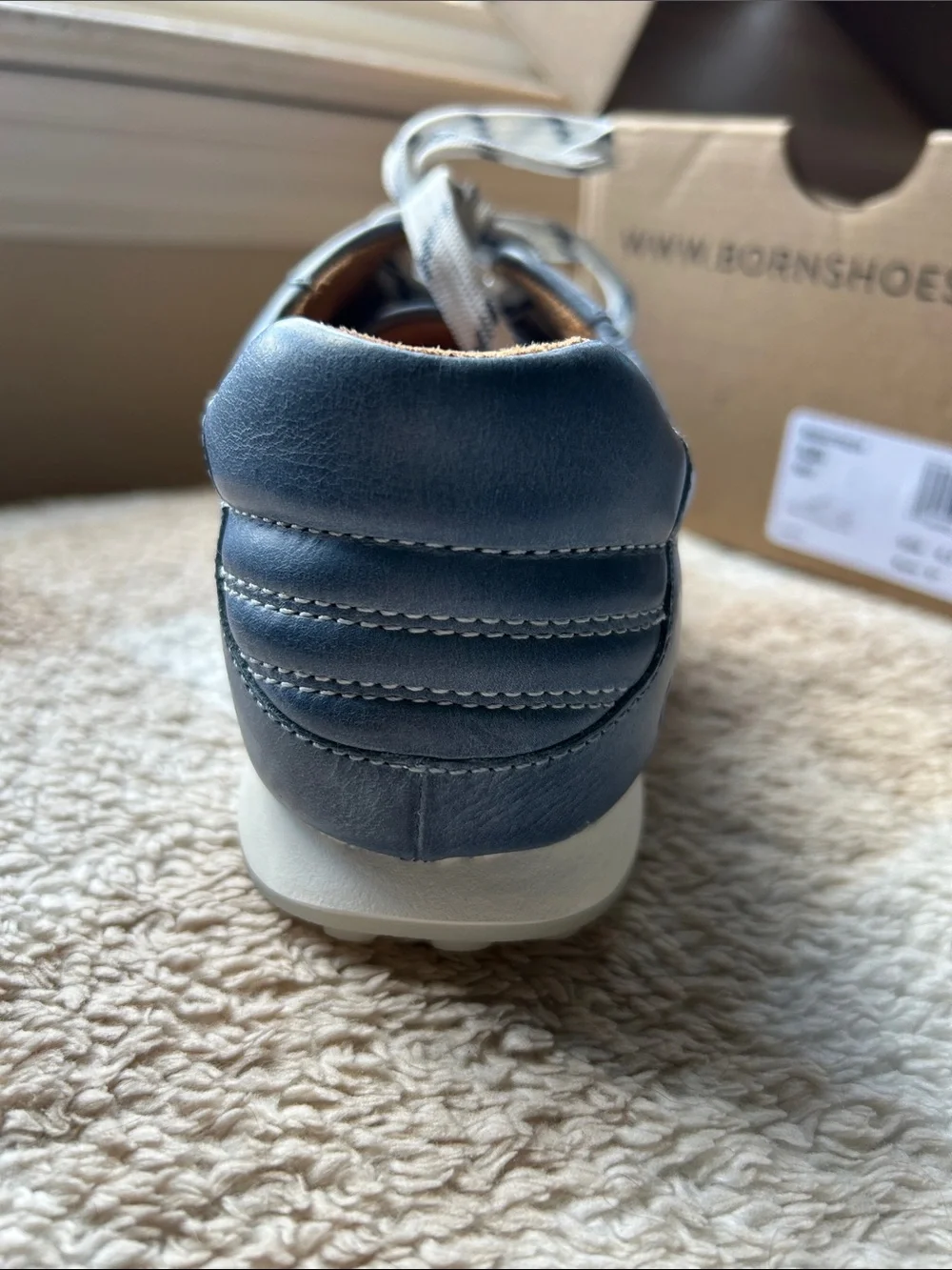 Women’s Blue Leather Casual Sneaker